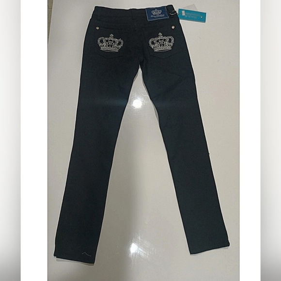 Rock republic jeans size 8 black strechy - Picture 3 of 4